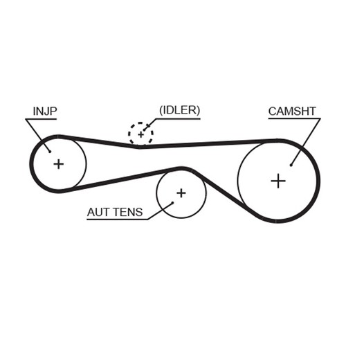 K015614xs gates timing belt - k015614xs,